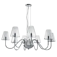 Люстра подвесная Diafano 758084 Lightstar прозрачная на 8 ламп, основание хром в стиле современный Люстра подвесная Diafano 758084 Lightstar прозрачная на 8 ламп, основание хром в стиле современный